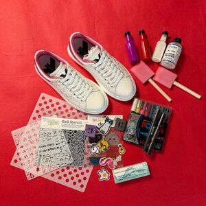 DIY Sneaker Bundle with Upcycled John Richmond Sneakers (Size 8) - Unique  Gift